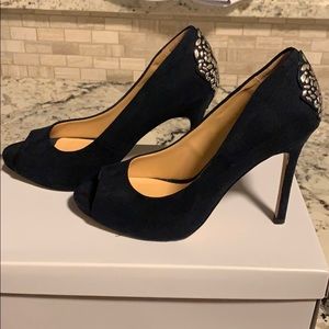 American Glamour peep toe pumps